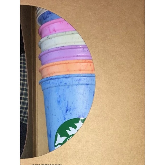 Starbucks Reusable marble hot cups with lid set - Picture 2 of 4